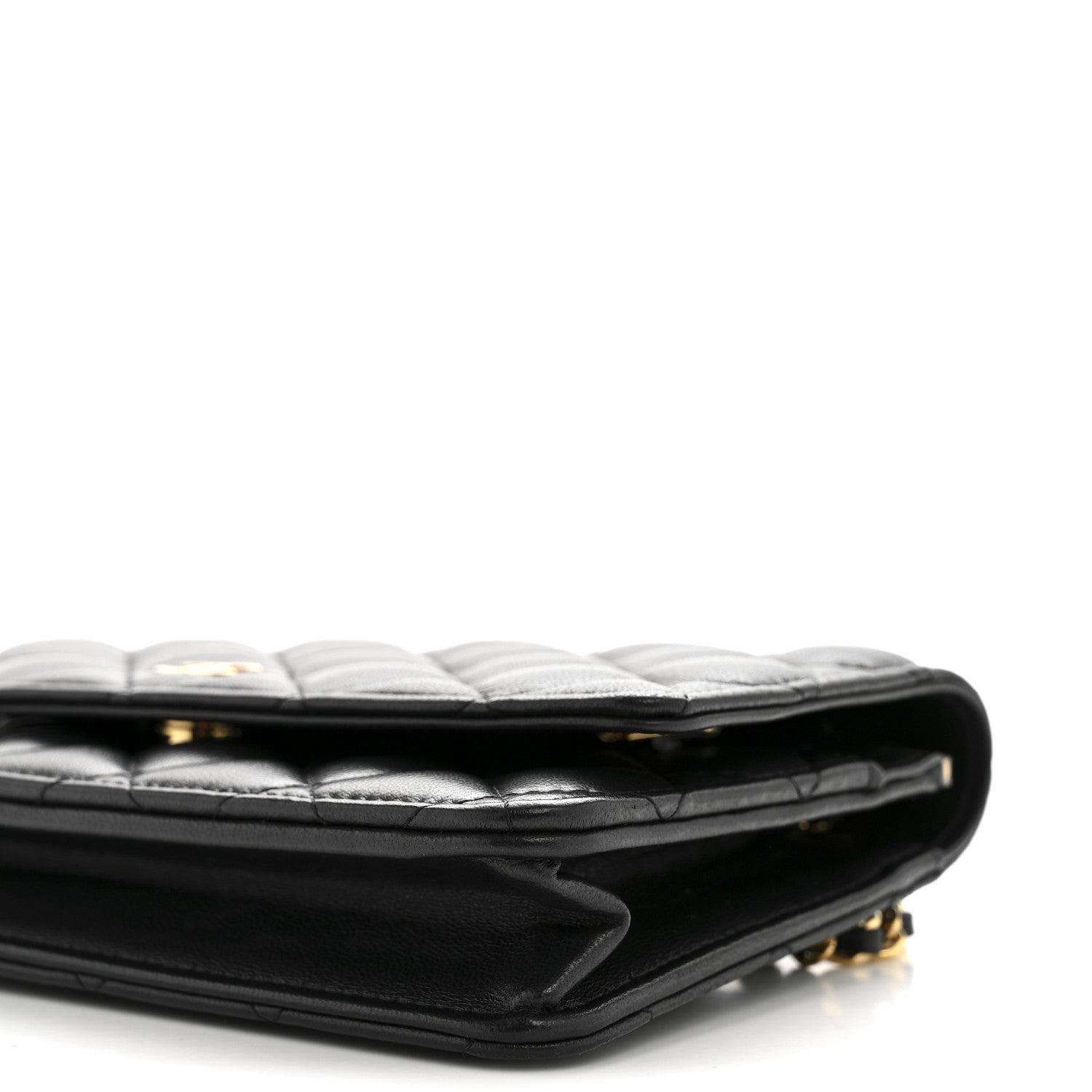 Chanel Lambskin Quilted Wallet On Chain WOC Black 11 of 15