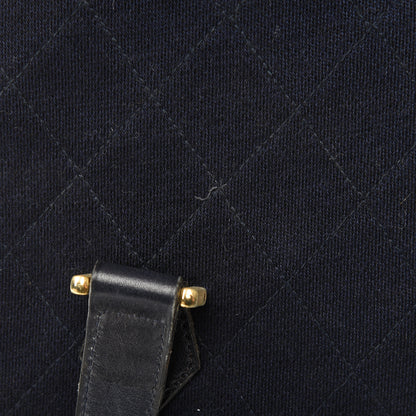 Chanel Lambskin Jersey Quilted Shoulder Bag Navy 17 of 22