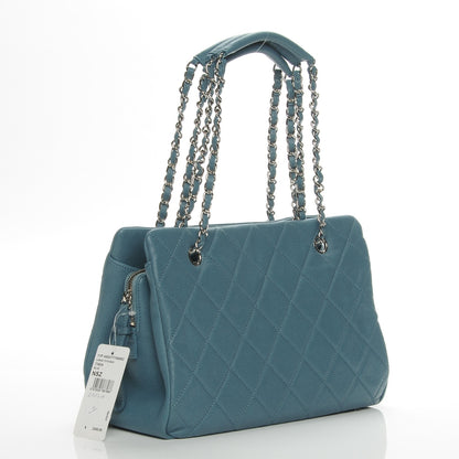 Chanel Caviar Quilted Timeless CC Tote Blue 3 of 7