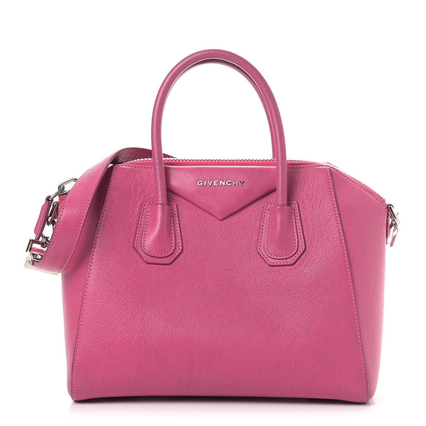 Sugar Goatskin Small Antigona Fuchsia