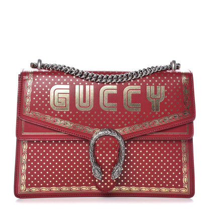 Gucci X SEGA Calfskin GUCCY Stars Medium Dionysus Shoulder Bag Red 1 of 11