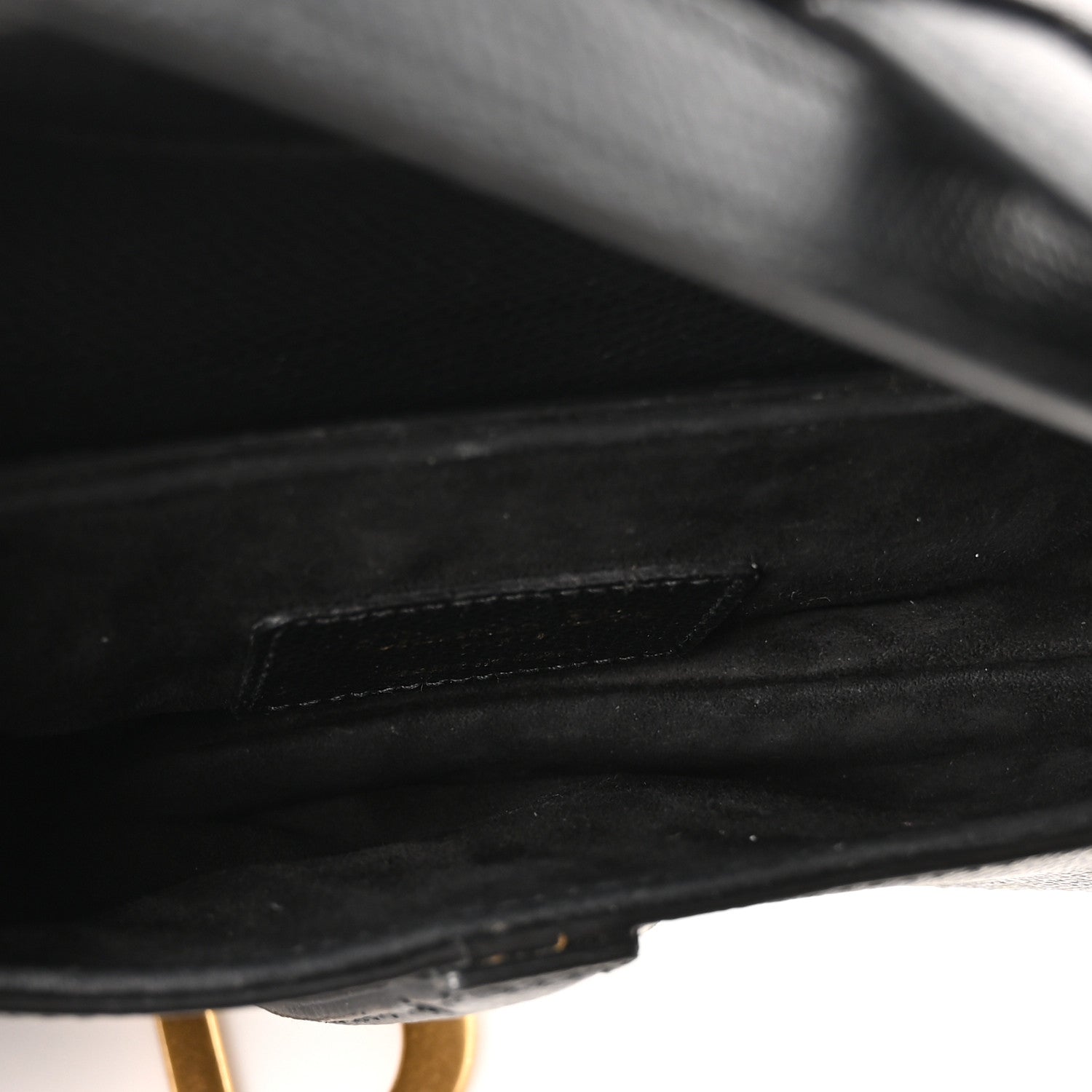 Christian Dior Grained Calfskin Mini Saddle Bag Black 5 of 10