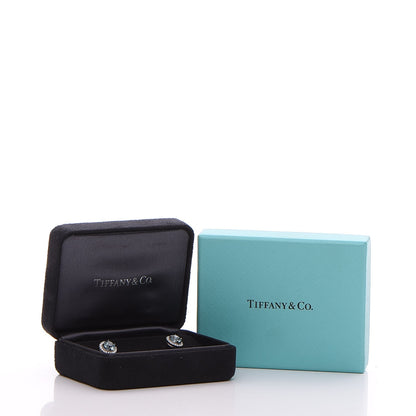 Tiffany Platinum Diamond Aquamarine Soleste Earrings 9 of 9