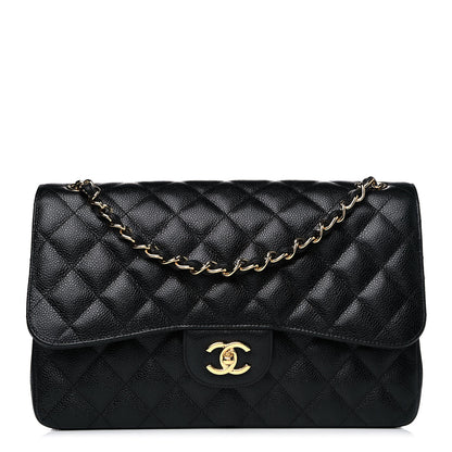 Chanel Caviar Quilted Jumbo Double Flap Black 1 of 10