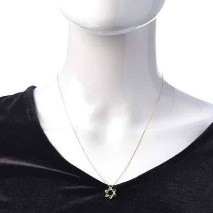 Tiffany 18K Yellow Gold 12mm Elsa Peretti Star of David Pendant Necklace 2 of 8