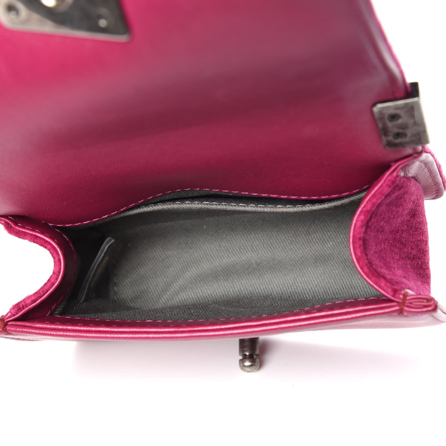 Velvet Quilted Mini Boy Flap Pink