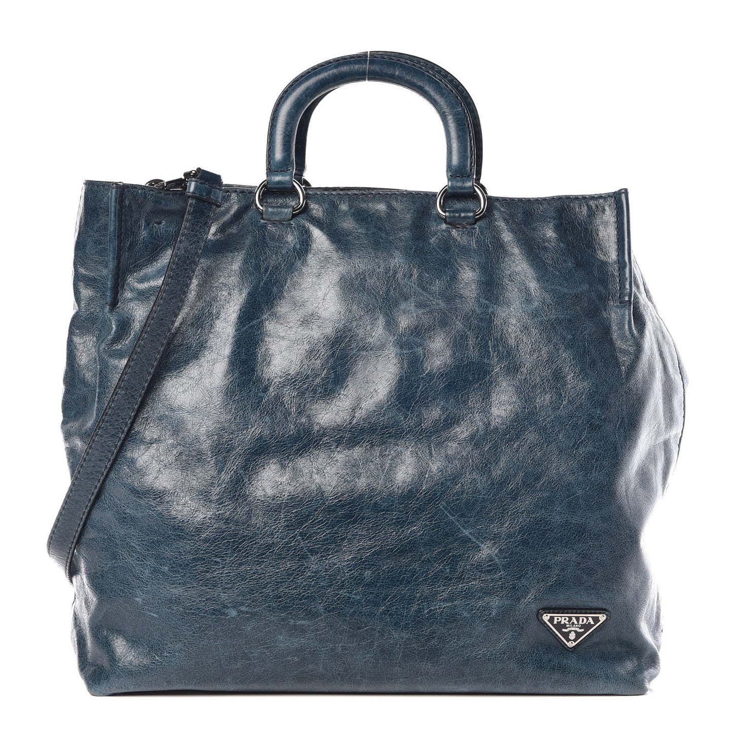Vitello Shine Tote Denim