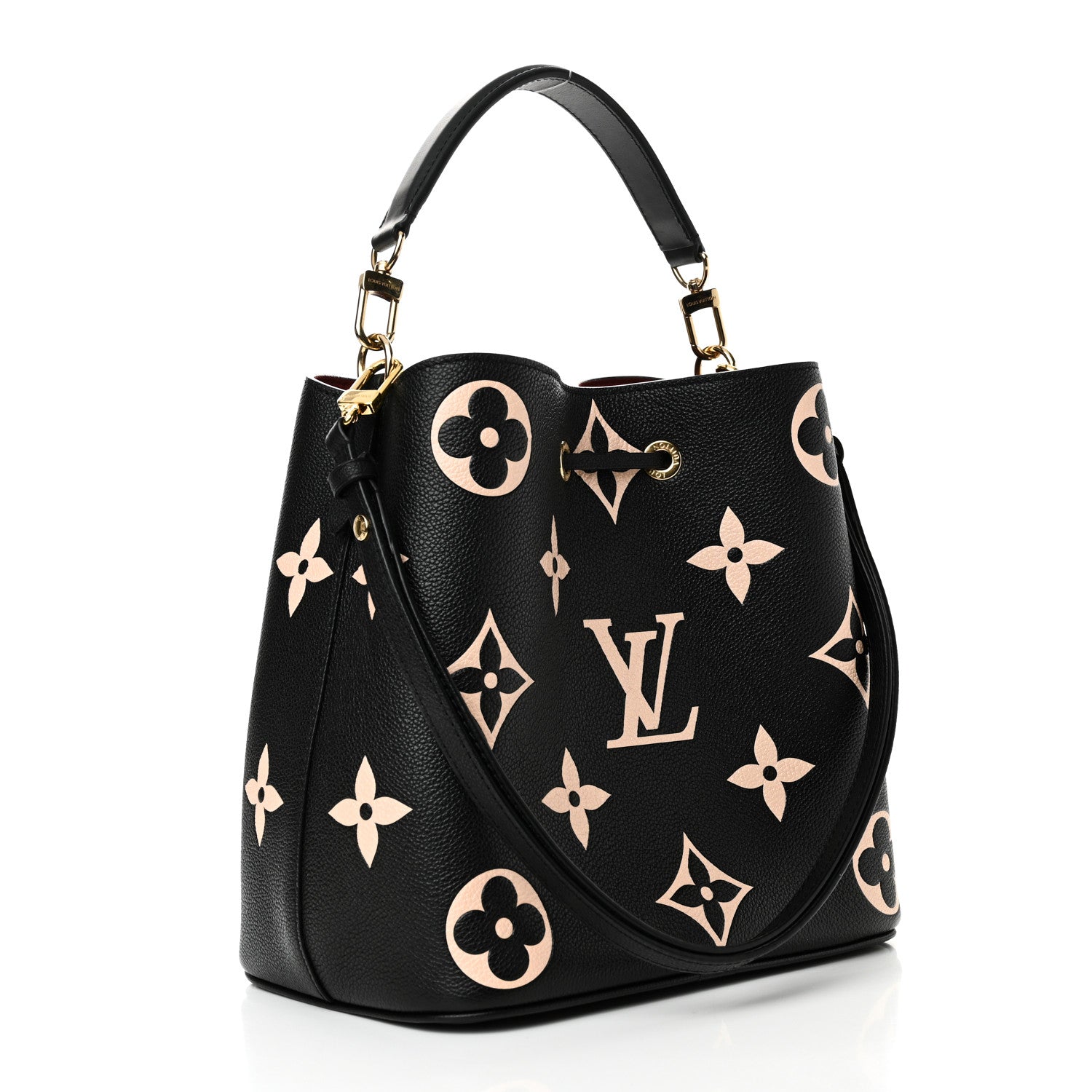 Louis Vuitton Empreinte Monogram Giant Neonoe MM Black Beige 4 of 10