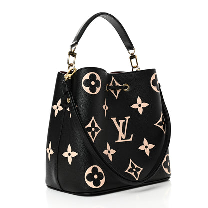 Louis Vuitton Empreinte Monogram Giant Neonoe MM Black Beige 4 of 10