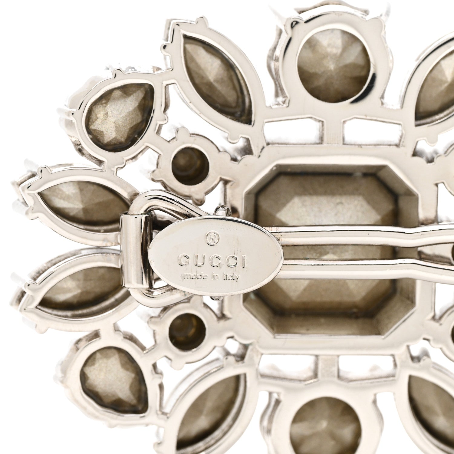 Gucci Crystal Hair Clip Silver 3 of 3