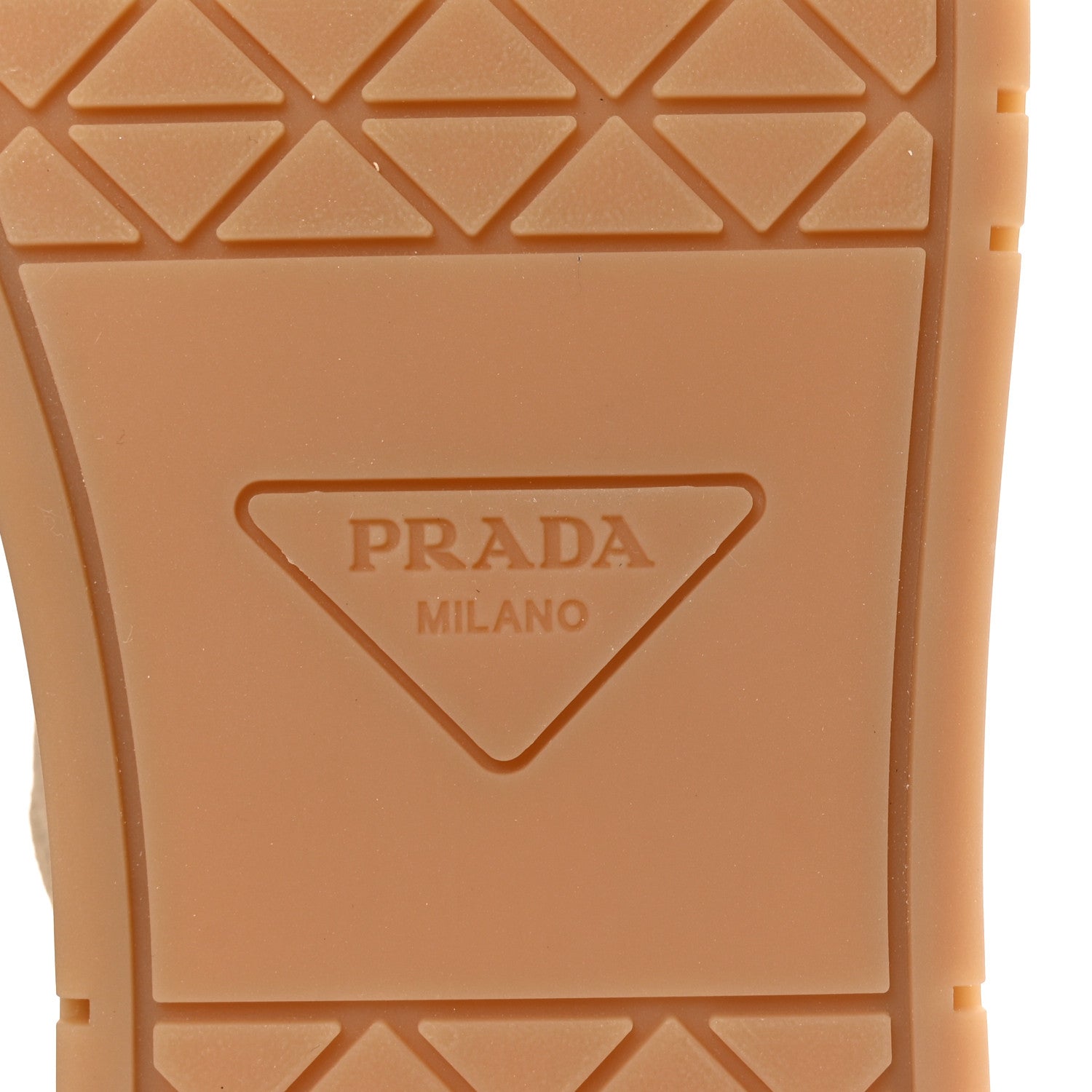 Prada Suede Triangle Womens Downtown Low Top Sneakers 39 Ecru 7 of 10