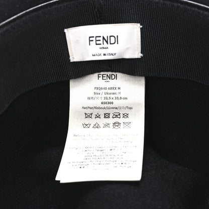 Fendi Rabbit Fur Scarf Fedora M Black 8 of 8