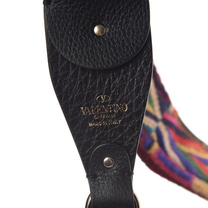 Valentino Garavani Canvas Native Couture 1975 Embroidered Rockstud Guitar Strap Multicolor 3 of 5