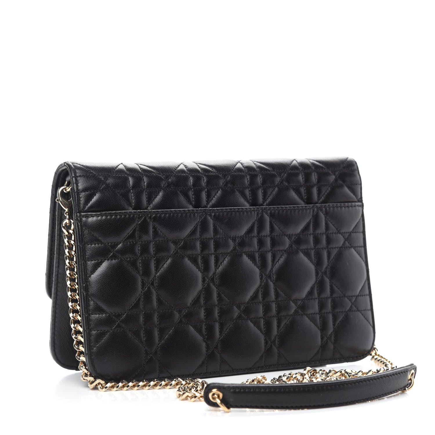 Christian Dior Lambskin Cannage Miss Dior Promenade Pouch Black 3 of 12