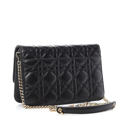 Christian Dior Lambskin Cannage Miss Dior Promenade Pouch Black 3 of 12