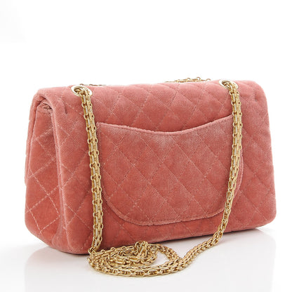 Chanel Velvet Quilted 2.55 Reissue 225 Flap Pink 4 of 9
