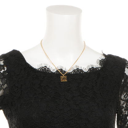 Chanel CC Pendant Necklace Gold 2 of 6