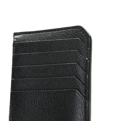 Saint Laurent Grained Calfskin Monogram 5 Fragments Zip Pouch Card Holder Black 4 of 6