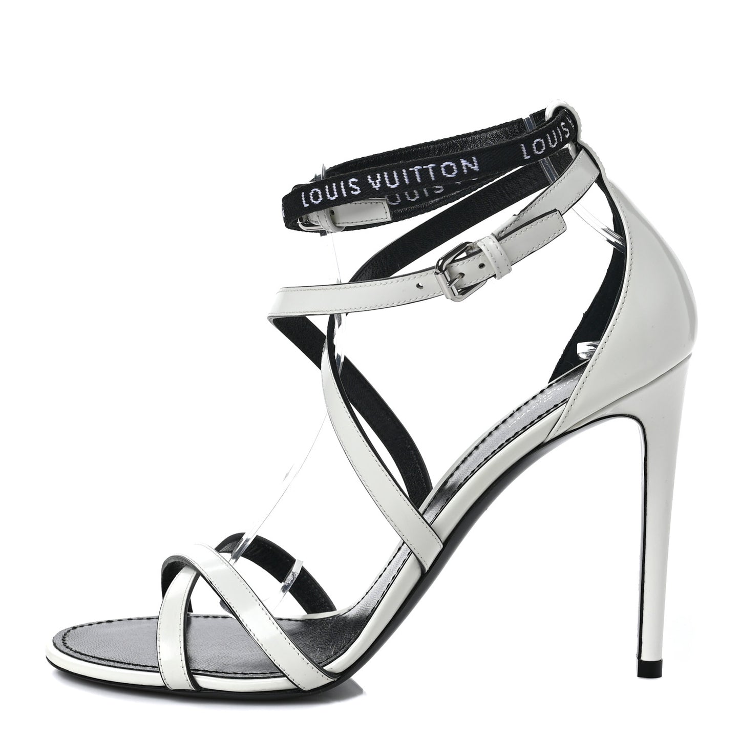 Patent Call Back Sandals 41 White