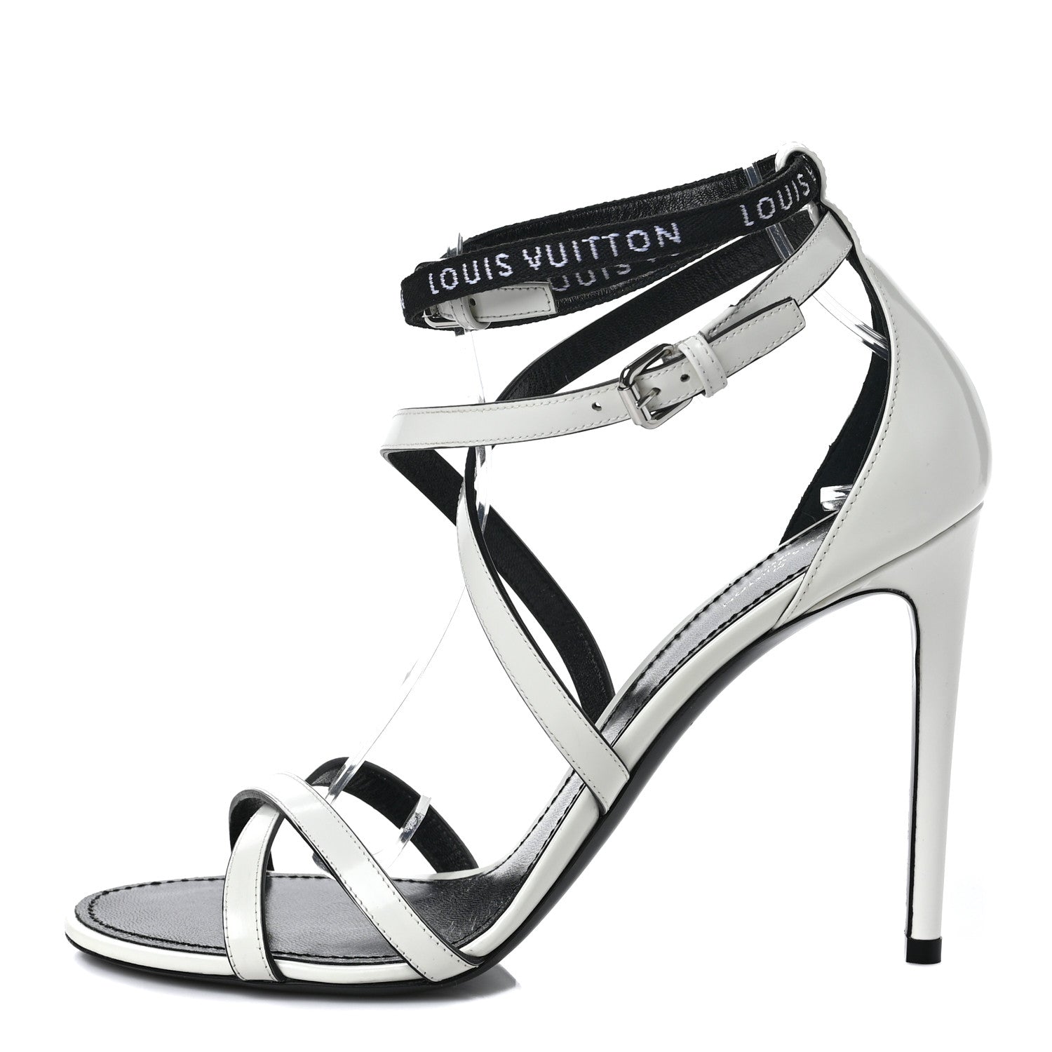 Louis Vuitton Patent Call Back Sandals 41 White 1 of 8