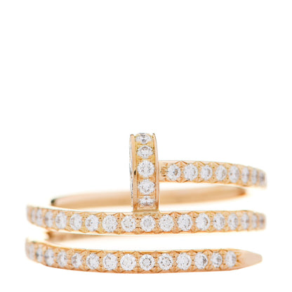 Cartier 18K Yellow Gold Diamond Double Juste Un Clou Paved Ring 48 4.5 1 of 5