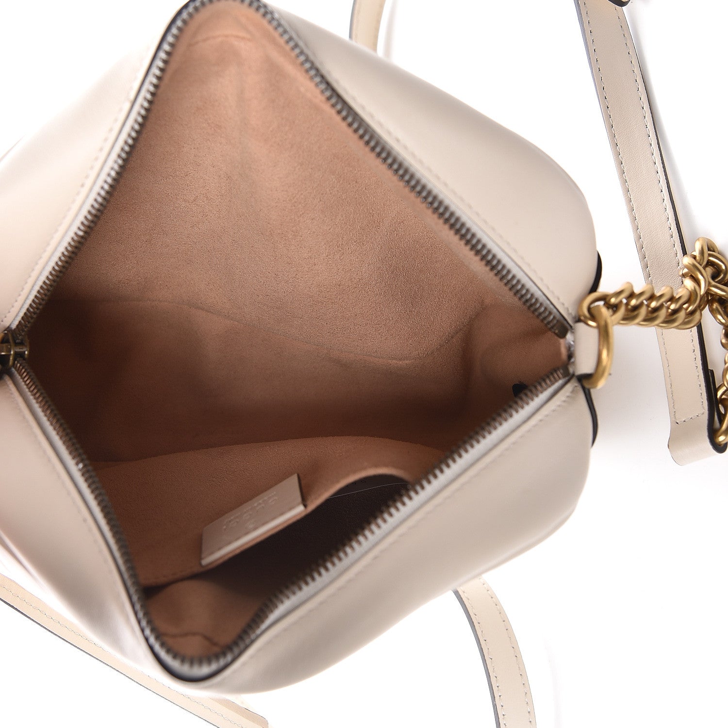 Gucci Calfskin Matelasse Small GG Marmont Chain Shoulder Bag White 5 of 11