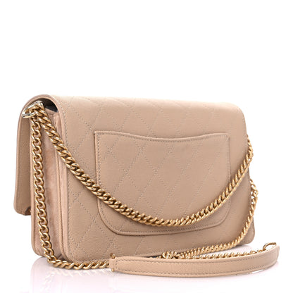 Chanel Caviar Suede Stitched Lady Coco Flap Beige 3 of 13