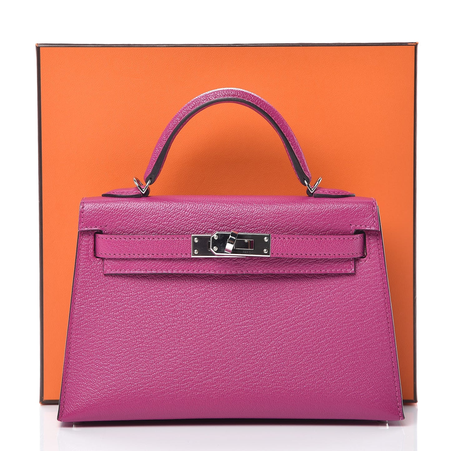 Chevre Mysore Mini Kelly Sellier 20 Rose Pourpre