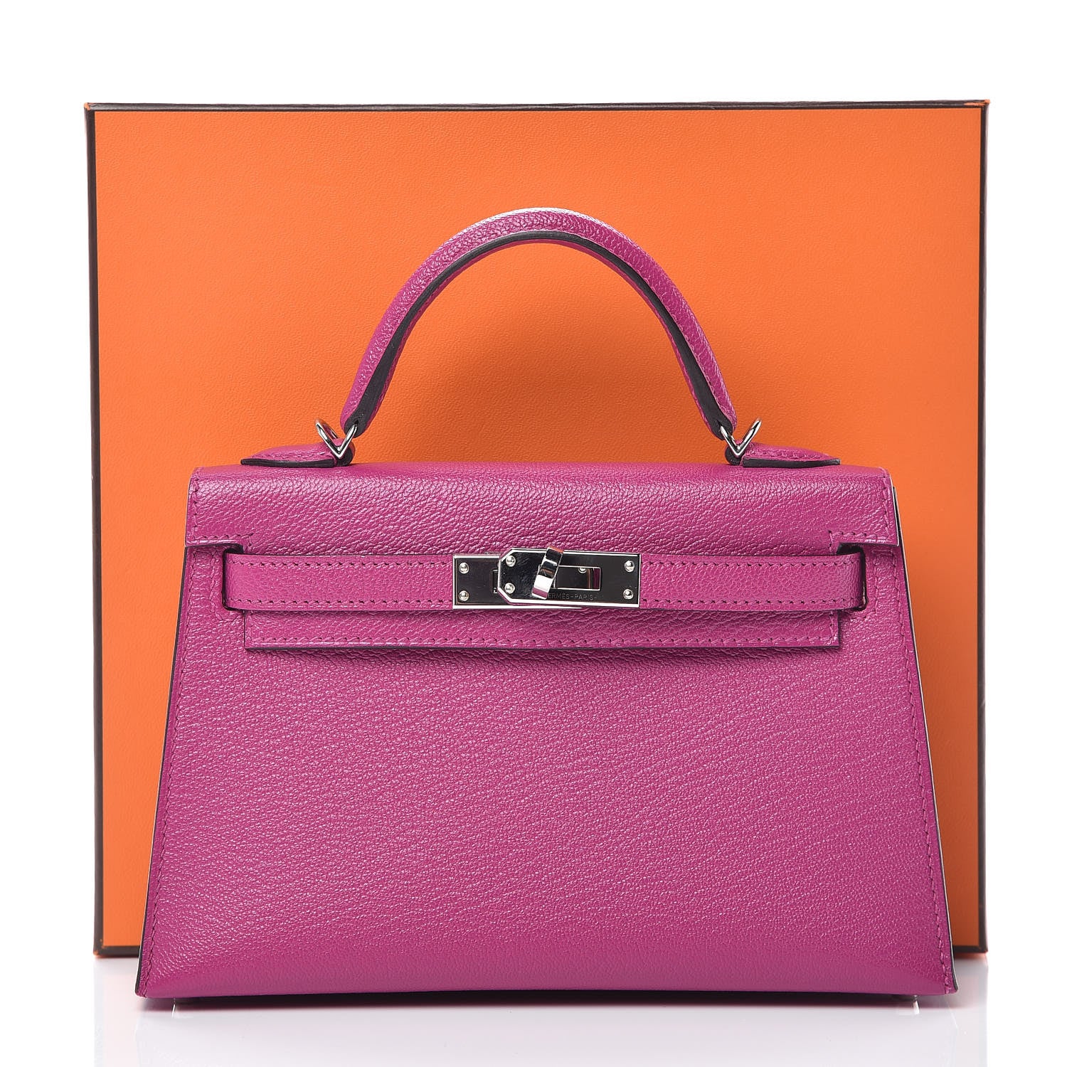 Hermes Chevre Mysore Mini Kelly Sellier 20 Rose Pourpre 28 of 28