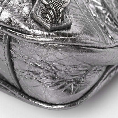 Balenciaga Metallic Agneau Arena Le Cagole Purse With Chain Mini Silver 8 of 8