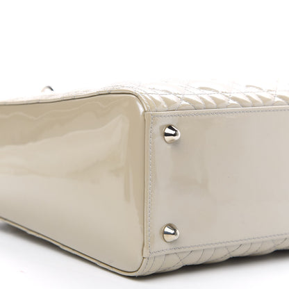 Christian Dior Patent Cannage Large Lady Dior Beige 8 of 9