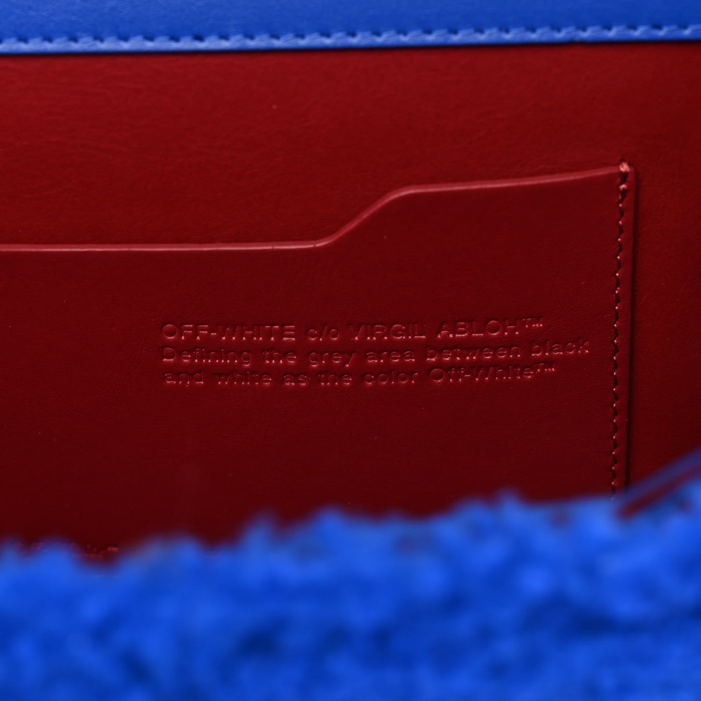 Shearling Calfskin Jitney 2.8 Bag Blue