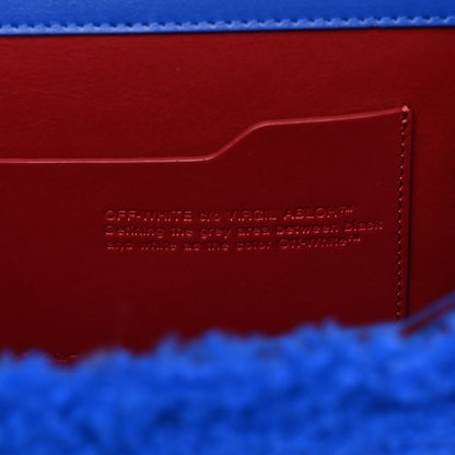 Off-White Shearling Calfskin Jitney 2.8 Bag Blue 7 of 12