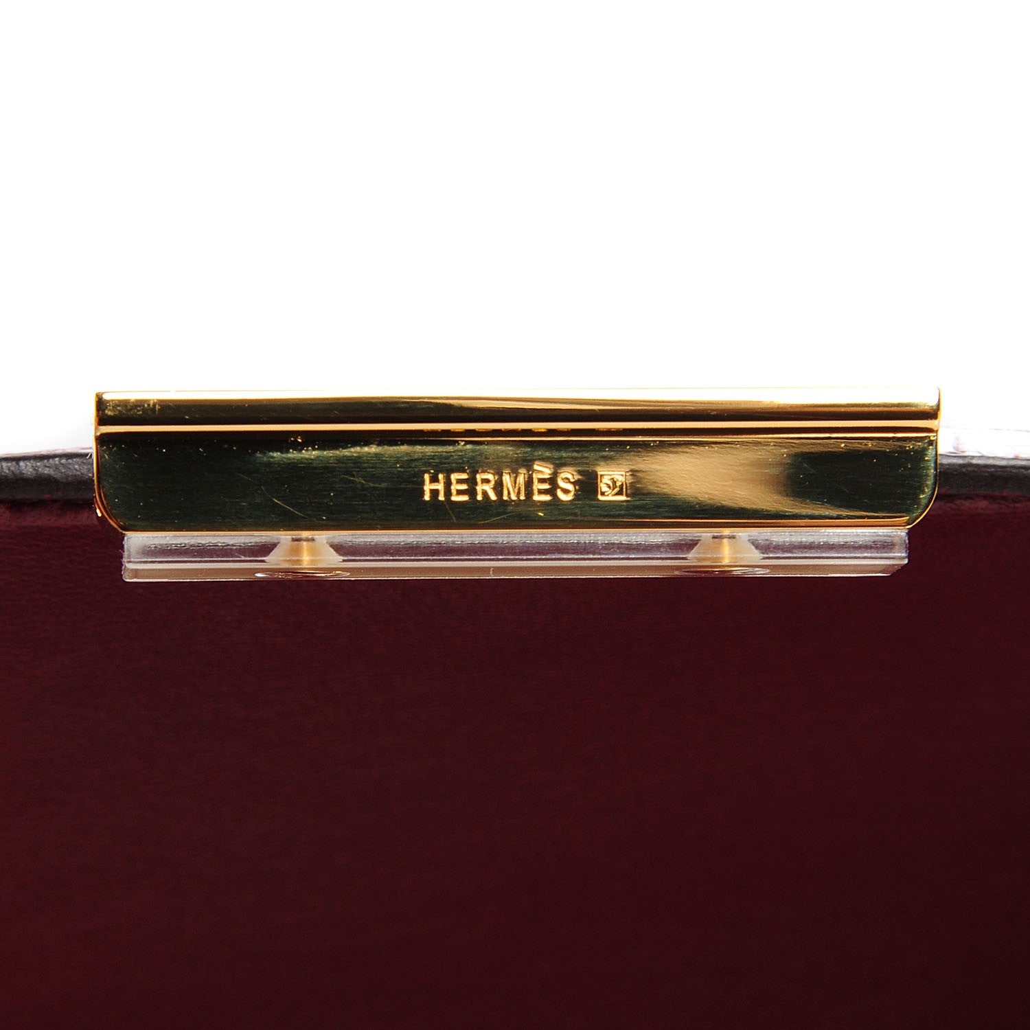 Hermes Shiny Alligator Lizard Marquette Constance 18 Bourgogne Rouge Moyen 7 of 9