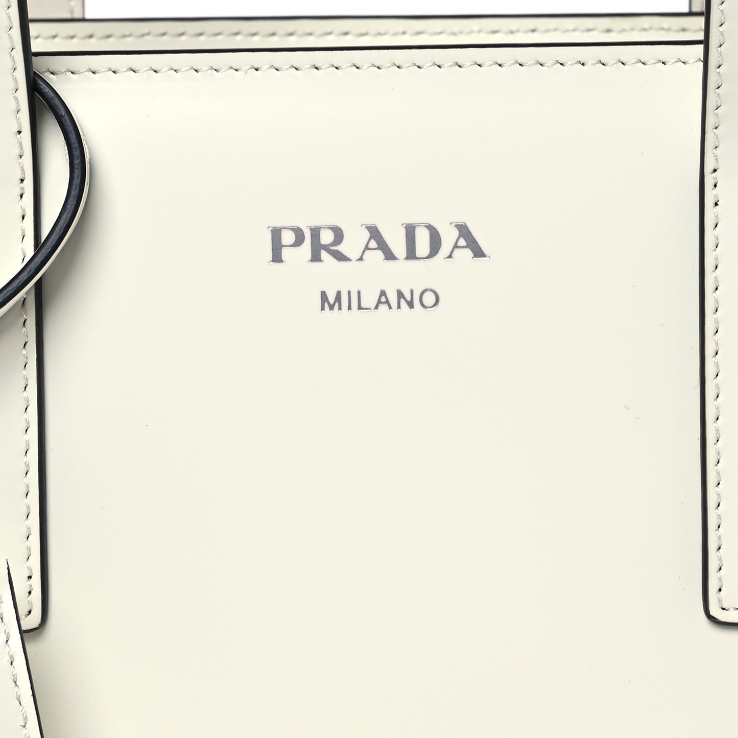 Spazzolato Mini Re-Edition 1995 Double Handle Handbag White