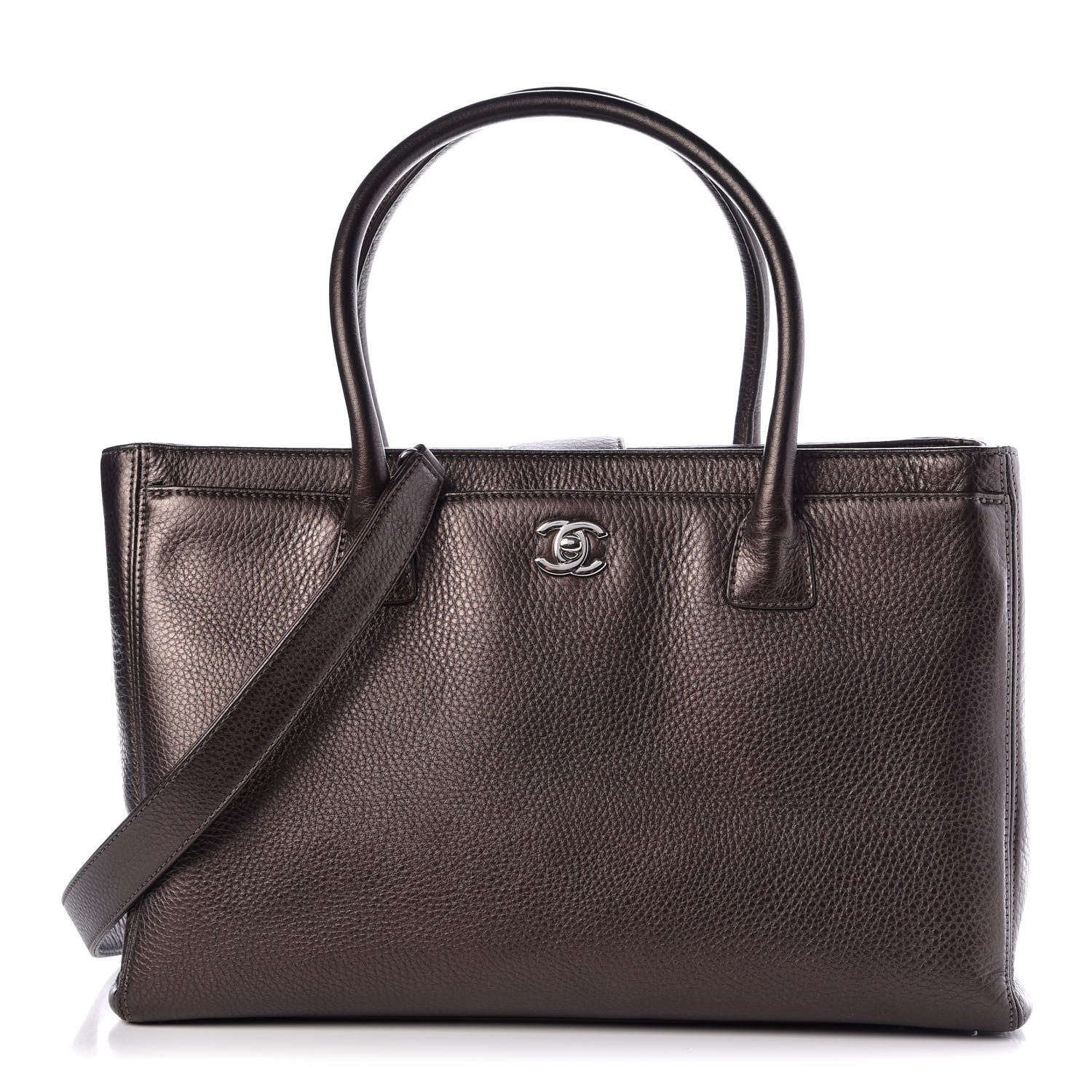 Chanel Metallic Deerskin Cerf Executive Shopper Tote Copper 1 of 7