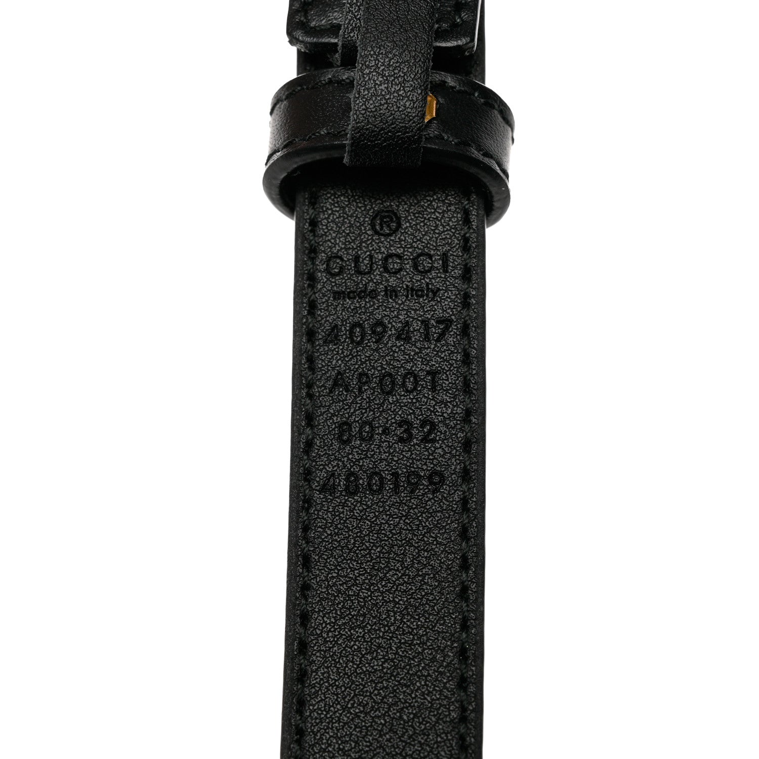 Gucci Calfskin Double G 20mm Belt 80 32 Black 5 of 5