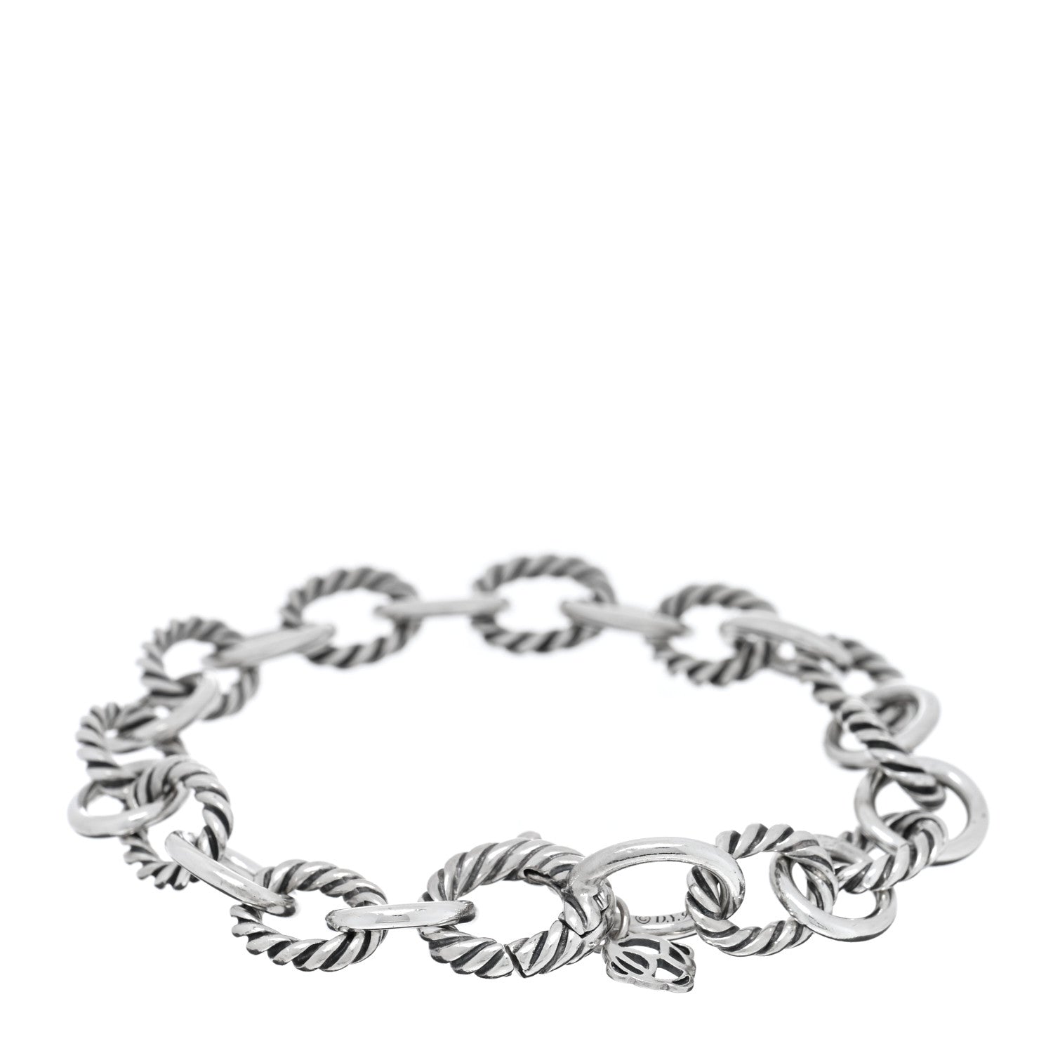 David Yurman Sterling Silver 10mm Medium Oval Link Bracelet 2 of 3