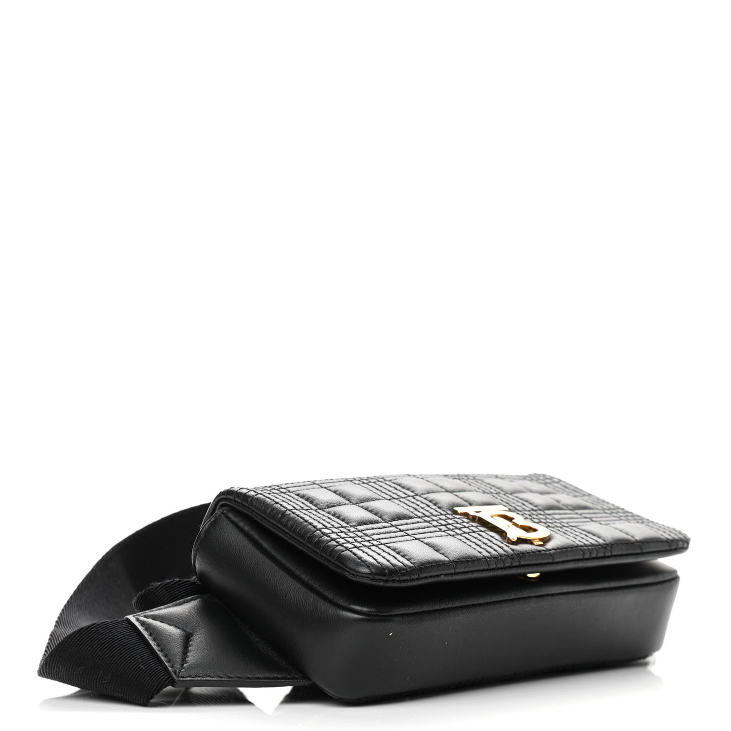 Lambskin Quilted Lola Bum Bag Black