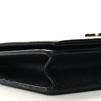 Saint Laurent Grain De Poudre Classic Monogram Kate Tassel Chain Wallet Black 8 of 11
