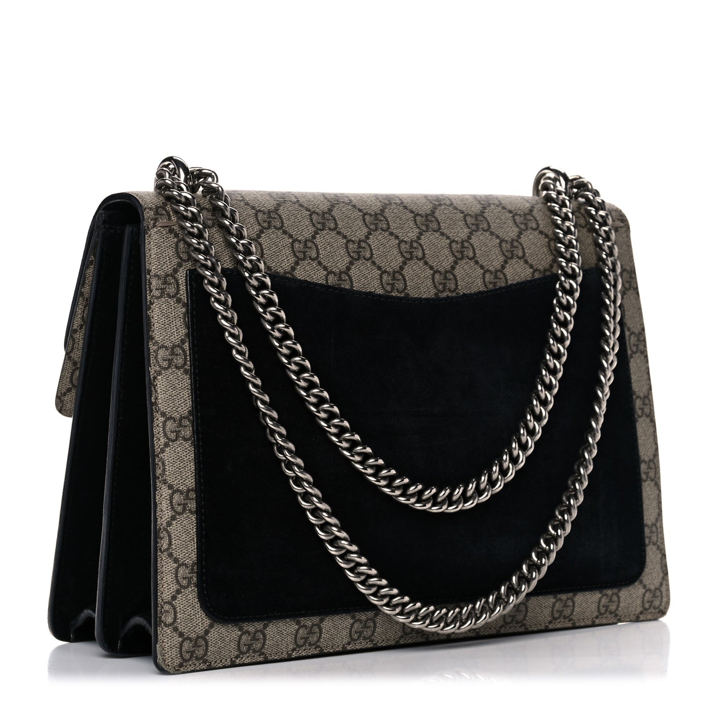 GG Supreme Monogram Medium Dionysus Shoulder Bag Black