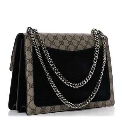 Gucci GG Supreme Monogram Medium Dionysus Shoulder Bag Black 3 of 13