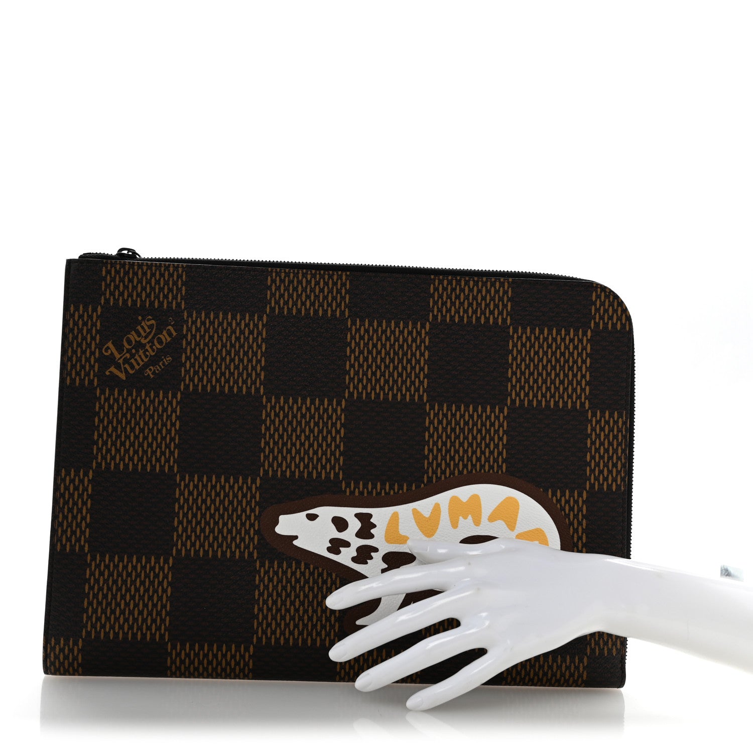 Louis Vuitton X NIGO Giant Damier Ebene Bear Pochette Jour GM 2 of 7