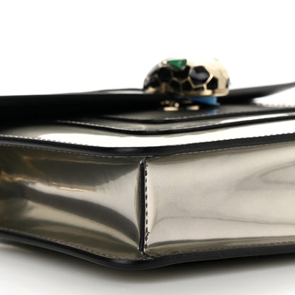 Bulgari Metallic Calfskin Small Serpenti Forever Snake Strap Crossbody Bag Silver 8 of 10