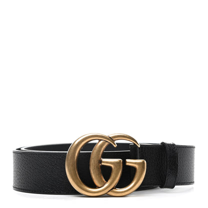 Gucci Textured Calfskin Double G 40mm Belt 85 34 Black 1 of 5