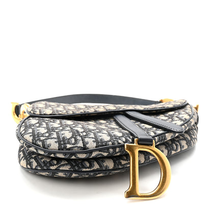 Christian Dior Oblique Saddle Bag Blue 4 of 10