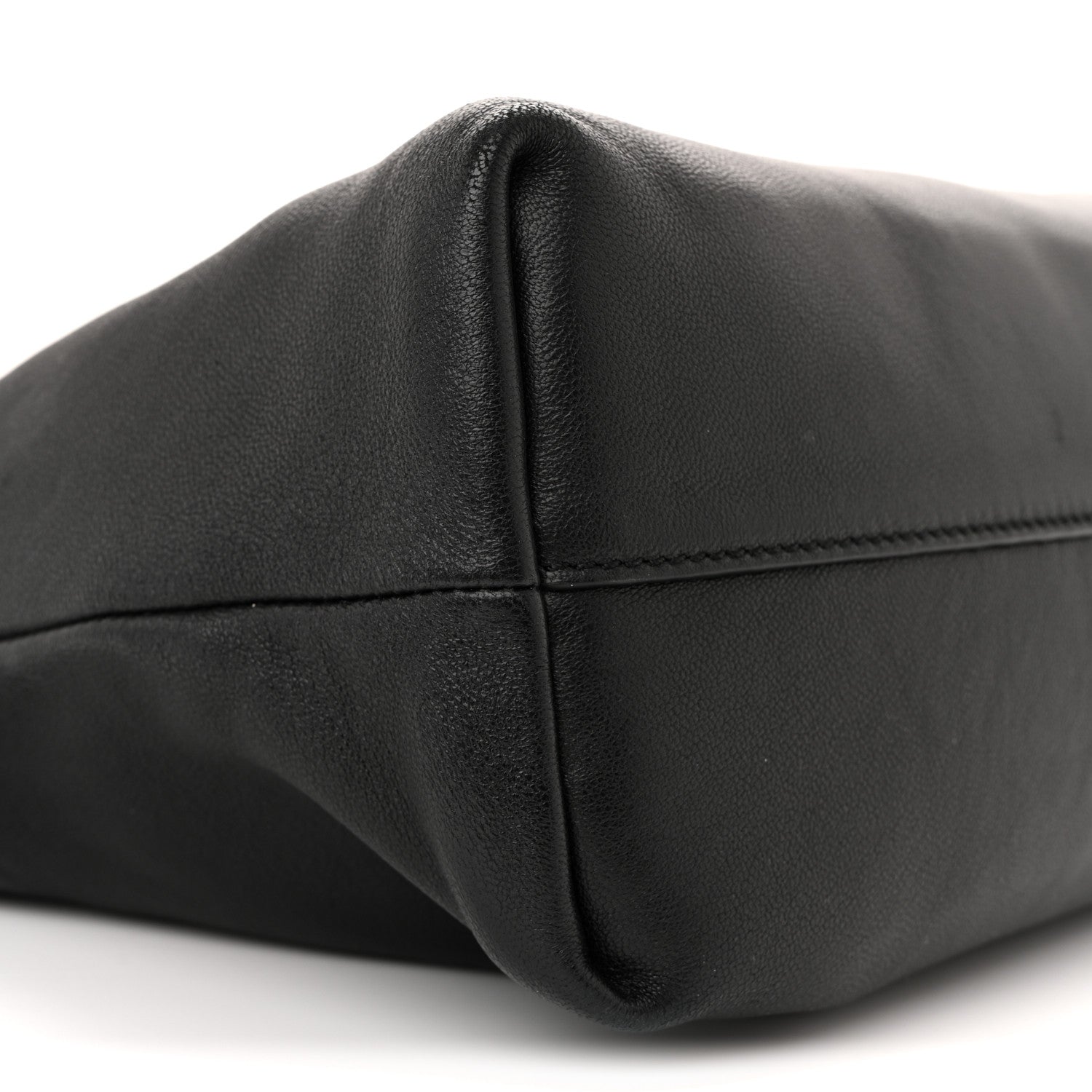 Loewe Mellow Nappa Medium Donut Chain Flamenco Knot Clutch Black 9 of 11
