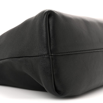 Loewe Mellow Nappa Medium Donut Chain Flamenco Knot Clutch Black 9 of 11