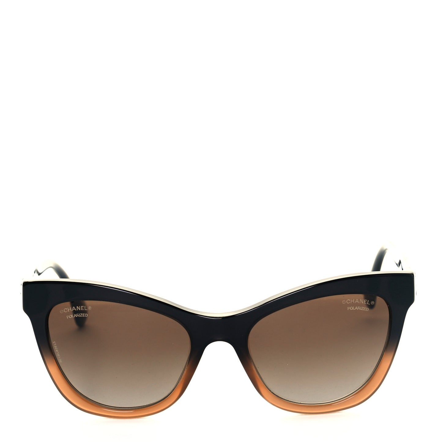 Acetate CC Cat Eye Summer Sunglasses 5350 Black Beige