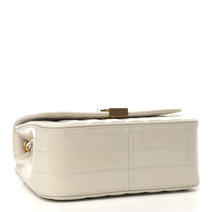 Saint Laurent Patent Calfskin Matelasse Monogram Medium Vicky Chain Bag White 4 of 8